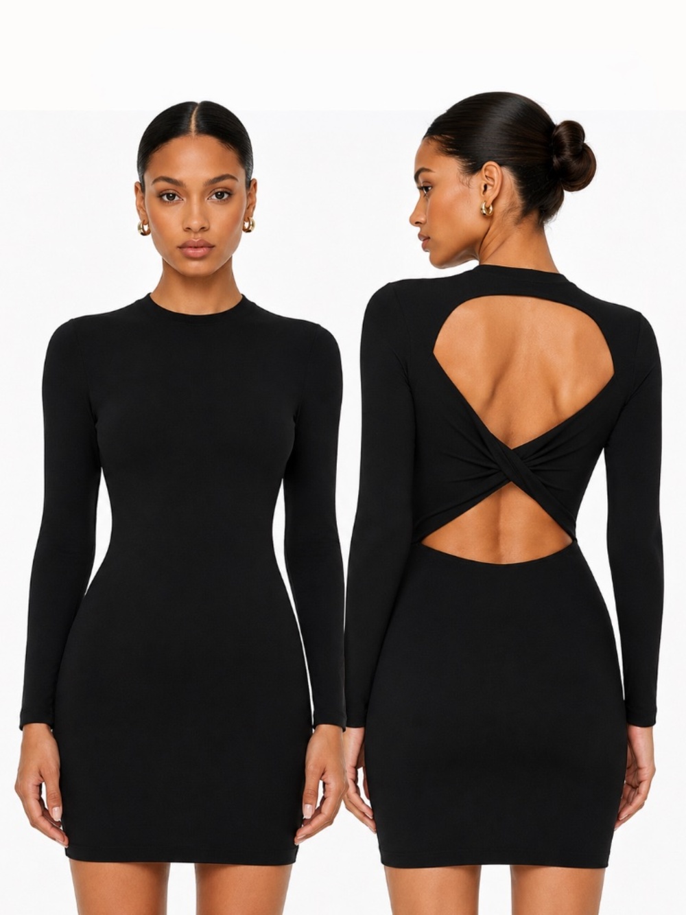 Alice & Olivia -  Estelle Twist Detail‎ Body-con Dress.